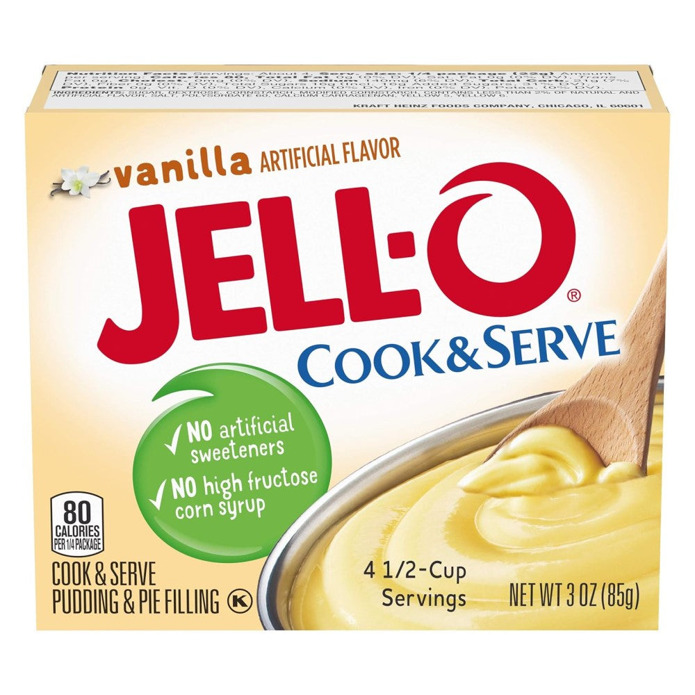 Pudding Jell-O Vanilla Cook & ServeInstant Pudding & Pie Filling 85g