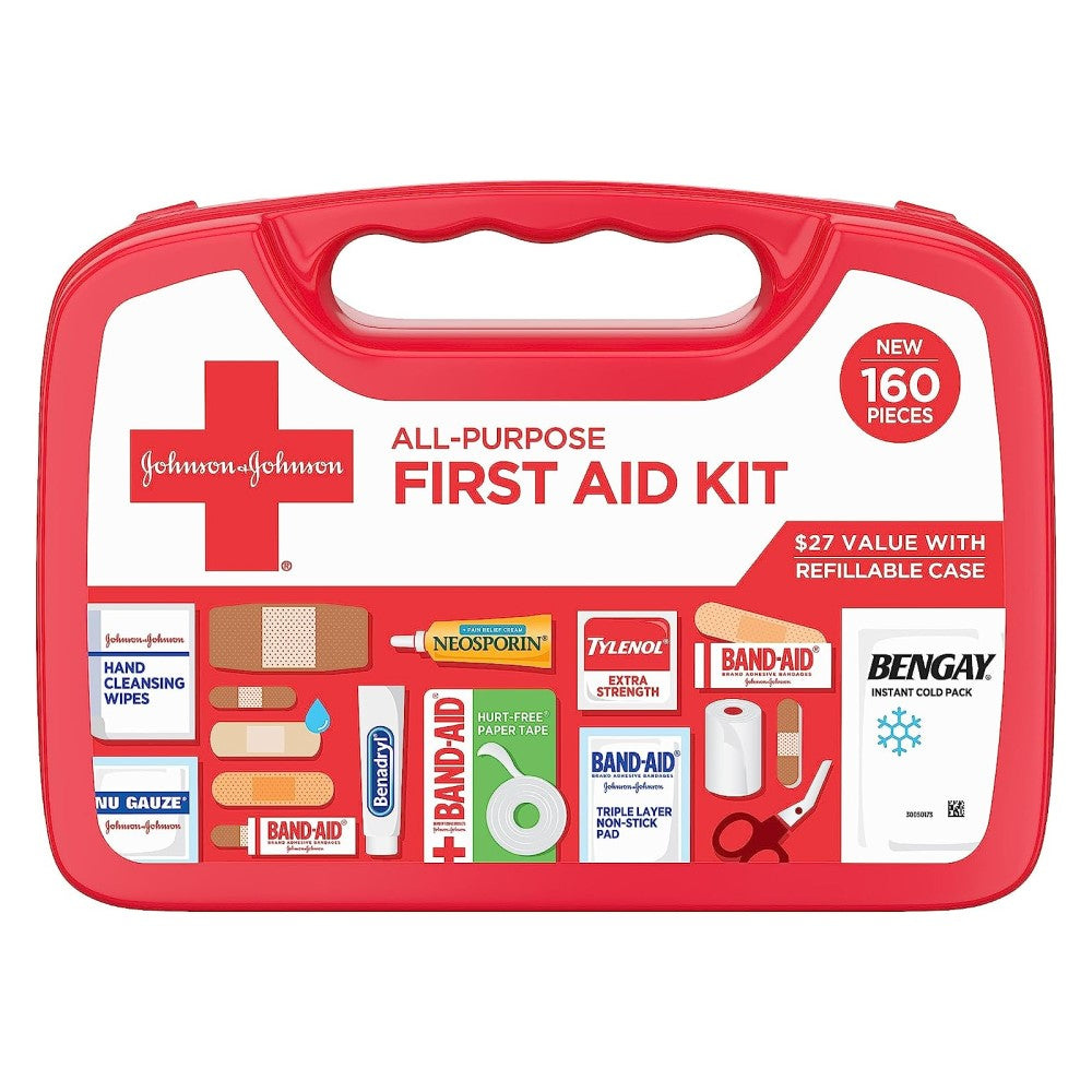 Kit Johnson & Johnson All Purpose First Aid Kit 160pieces