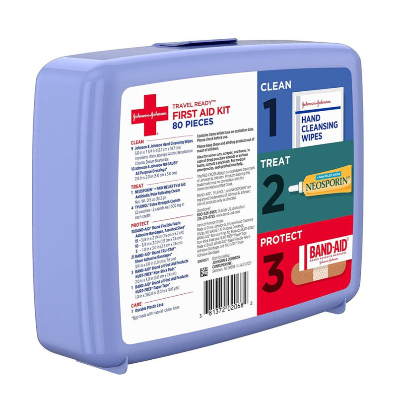 Kit Primeros Auxilios Johnson & Johnson Travel Ready First Aid 80pieces