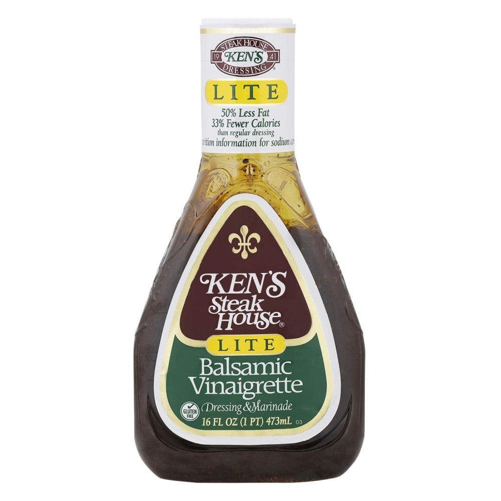 Vinagre Kenʼs Steak House Lite Balsamic Dressing & Marinade 473ml