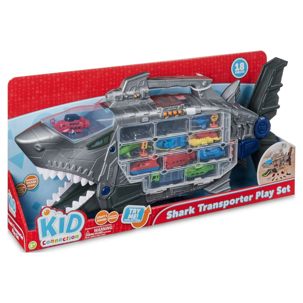 Shark Transporter Play Set 18 Pieces Kid Connection