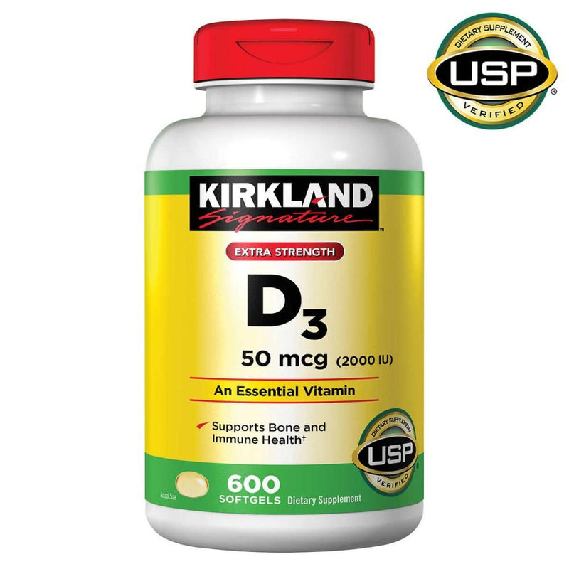 Vitamina D3 Kirkland 50mcg 600 Softgels - Madison Center