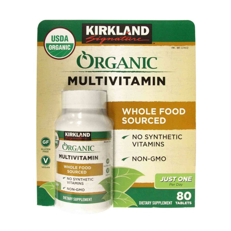 Multivitamin Kirkland Organic Whole Food Sourced 80und