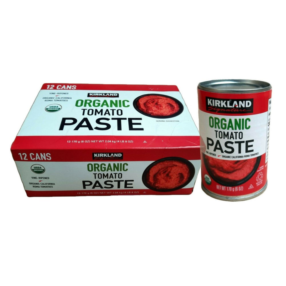 Salsa Kirkland Organic 12 Latas Tomato Paste 170gr c/u