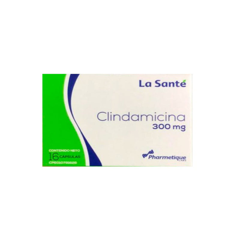 Clindamicina La Santé 300mg 16 Cápsulas