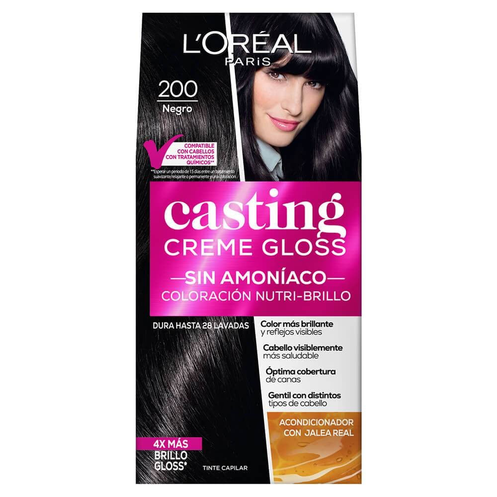 Tinte Para El Cabello L'oreal Casting Creme Gloss Sin Amoniaco 200 Negro