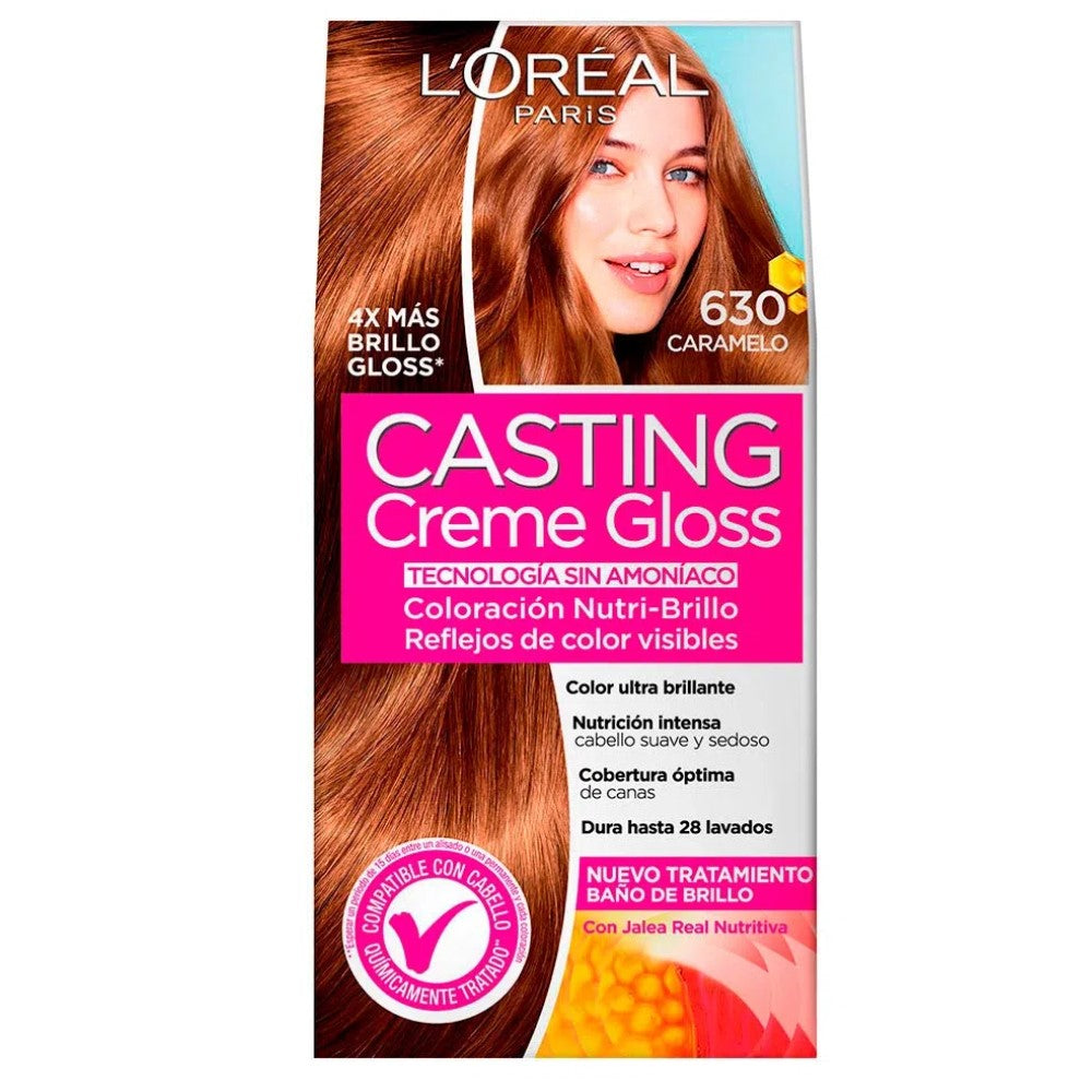 Tinte Para El Cabello L'oreal Casting Creme Gloss Sin Amoniaco 630 Caramelo