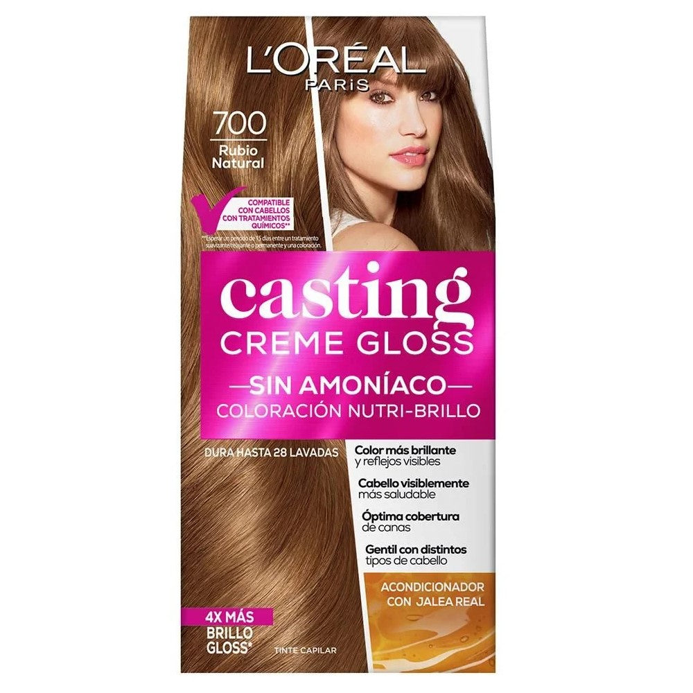 Tinte Para El Cabello L'oreal Casting Creme Gloss Sin Amoniaco 700 Rubio Natural