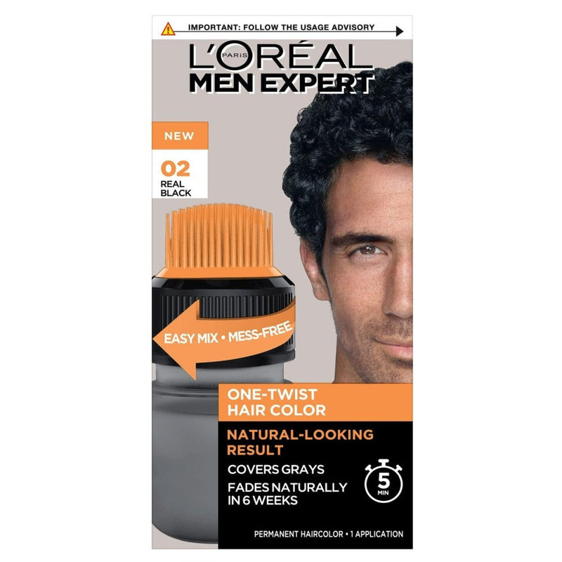Loreal Tinte para Caballero Men Expert One Twist Hair Color 02 Real Black
