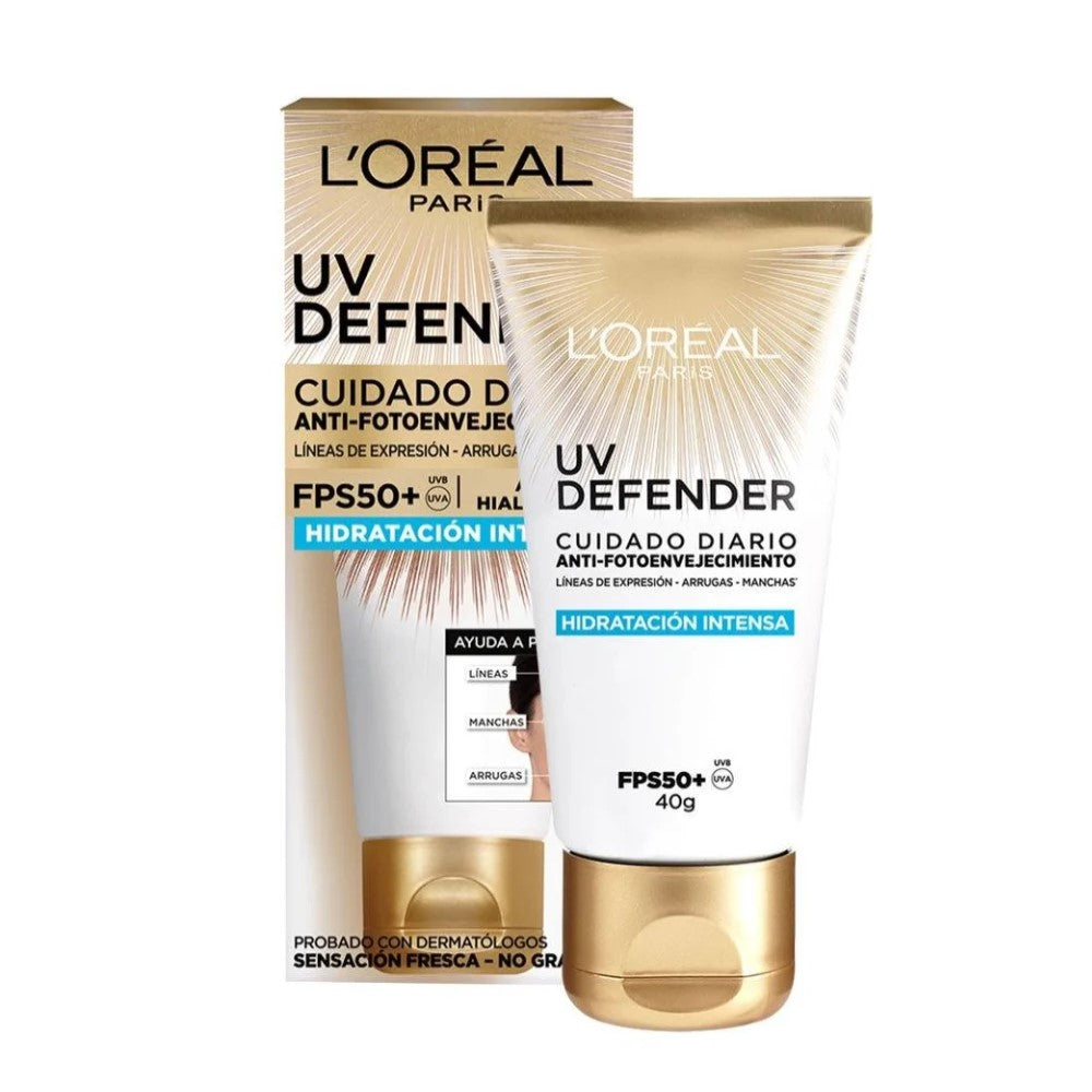 Loreal UV Defender Cuidado Diario Anti-FotoEnvejecimiento FPS 50+ Hidratación Intensa 40g