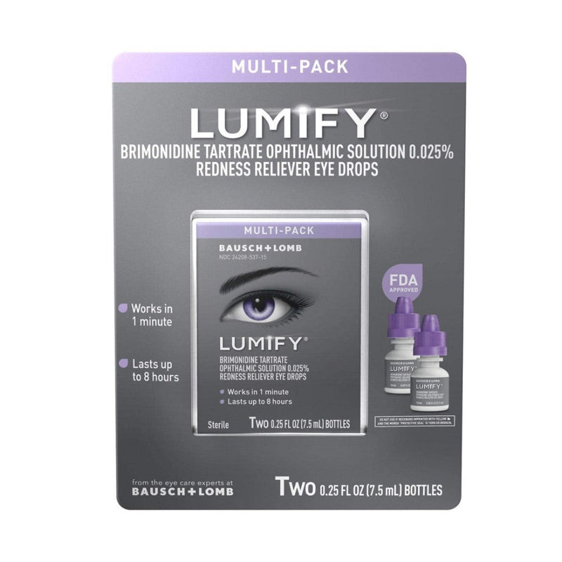 Lumify 2 Und Brimonidine Tartrate Ophthalmic Solution 0.025% Redness Reliever Eye Drops