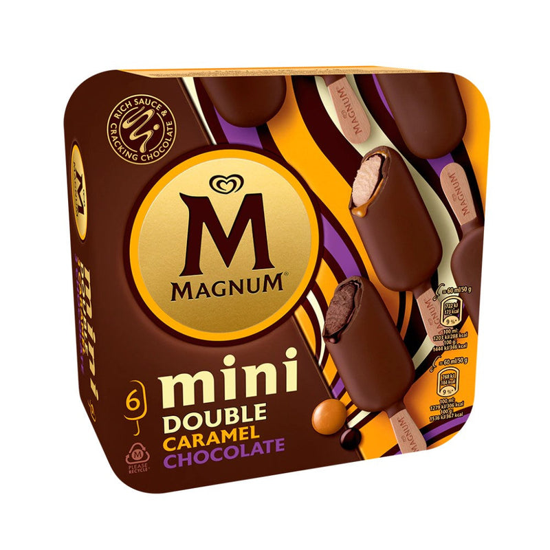 Helados Magnum 6 Pack Mini Double Caramel Chocolate  100g