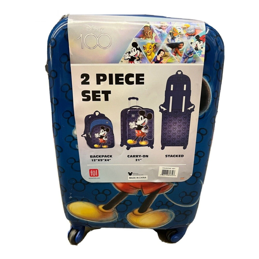 Set De Maleta + Bolso Mickey Disney 2und