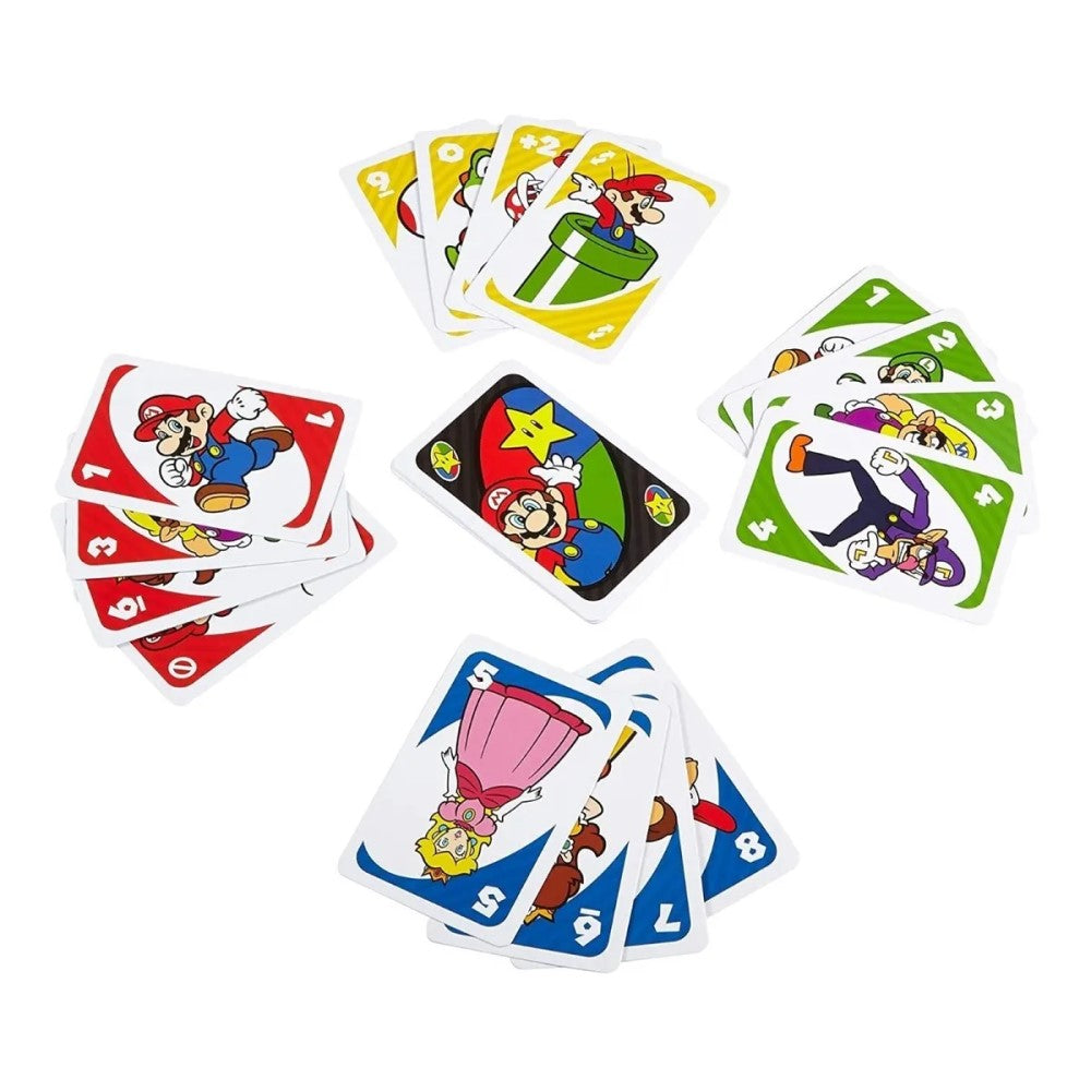 Uno Mario Juego de Cartas Cards Wild Cards