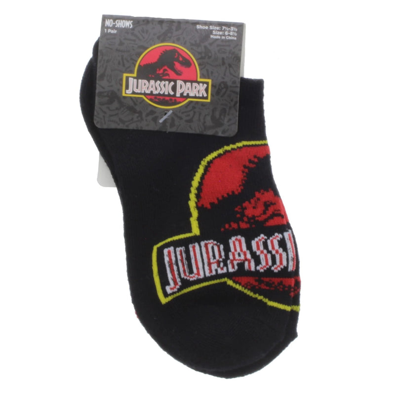 Medias Jurassic Park No Shows Shoe Size 7½-3½ Color Negro