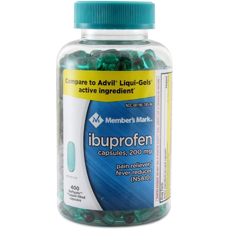 Ibuprofen 200mg Members Mark 400 capsulas