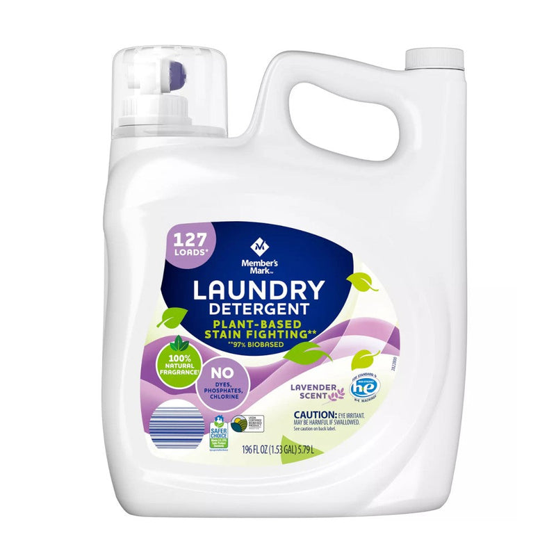 Detergente Member's Mark Laundry Plant Based Stain Fighting Lavender Scent 5.79L