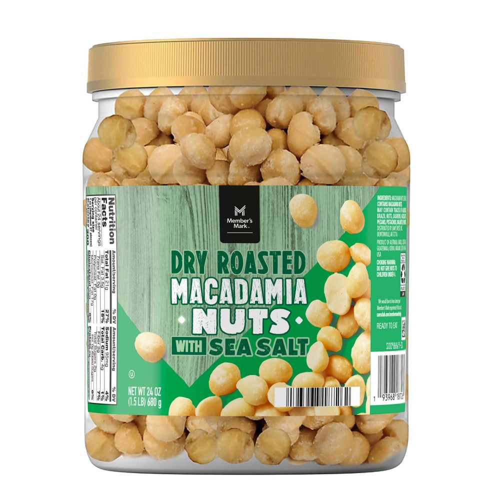 Macadamia Dry Roasted Nuts Member's Mark 680g