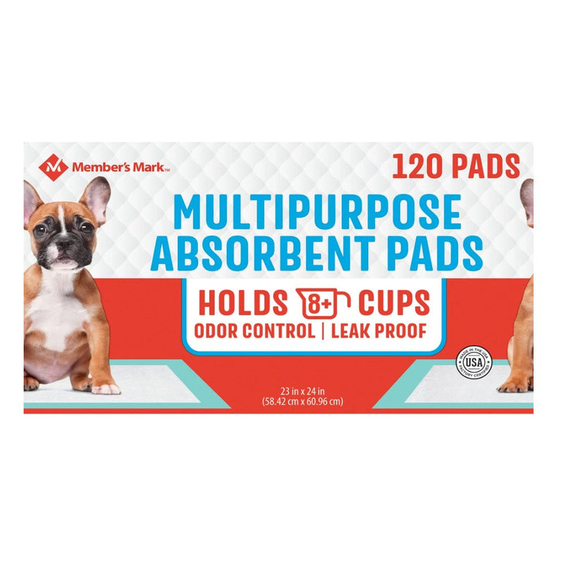Pads de Mascotas 120 Und Member's Mark Multipurpose Absorbent Pads