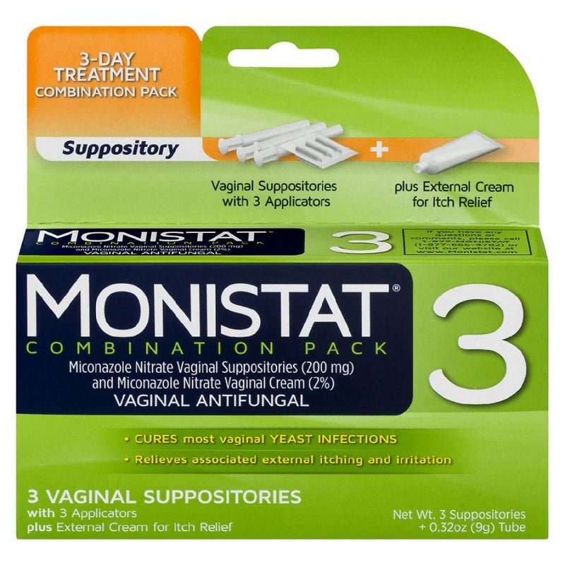 Monistat 3 Antimicotico Vaginal Suppositories 9gr