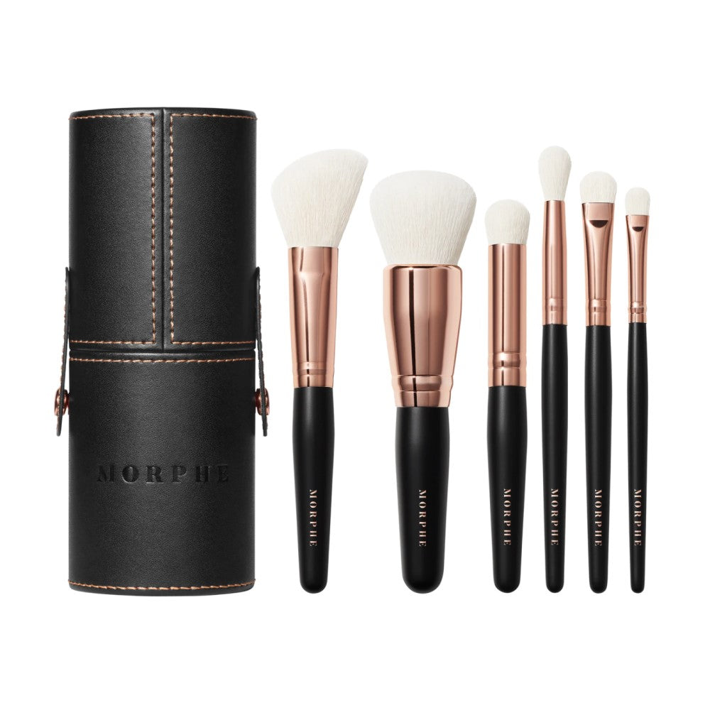 Morphe Rose Away 6 Piece Travel Brush Set