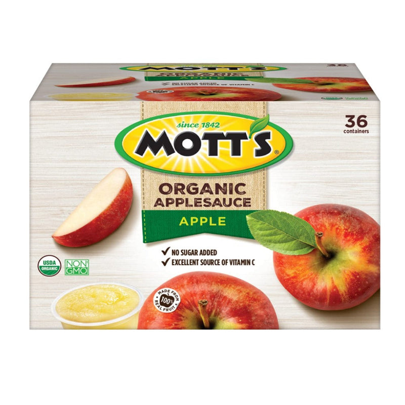 Motts Organic Applesauce Apple 36und