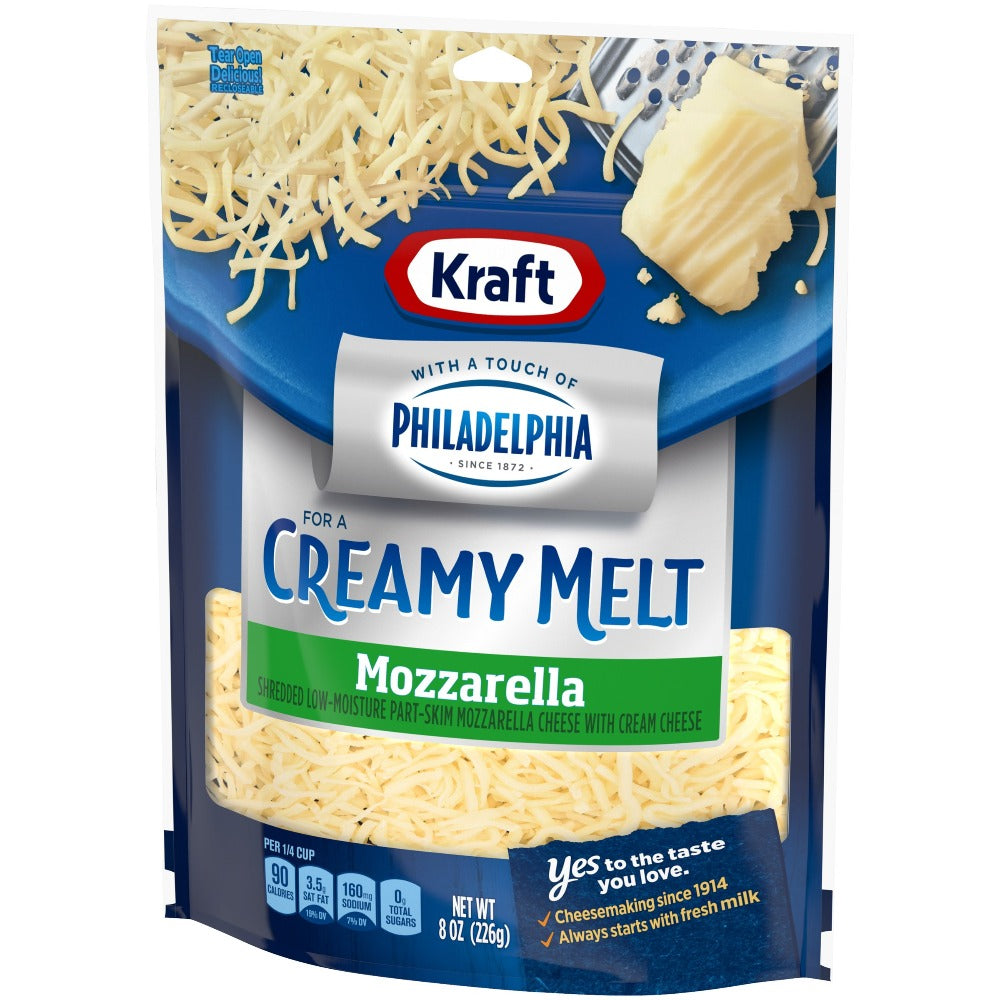 Queso Kraft Mozzarella with a Touch of Philadelphia for Creamy Melt 453 gr