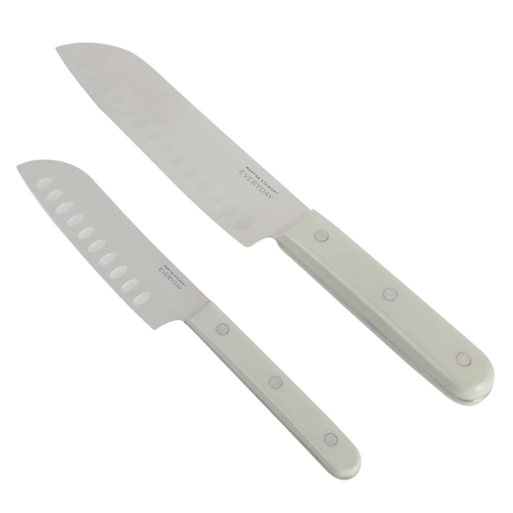 Set De Cuchillos Martha Stewart Santoku Knife Mango Blanco 2 piezas