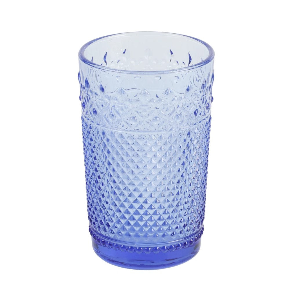 Vaso Martha Stewart Glass Lourdes Color Blue 420ml