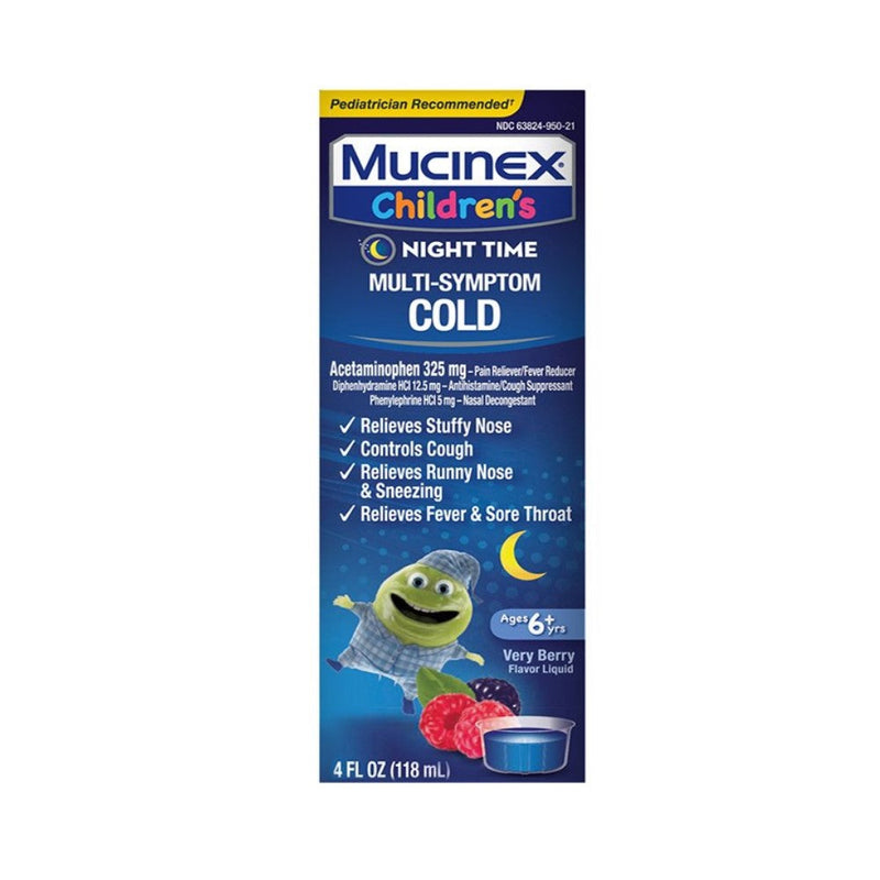 Mucinex Childrens Night Time Acetaminophen 325mg 118ml