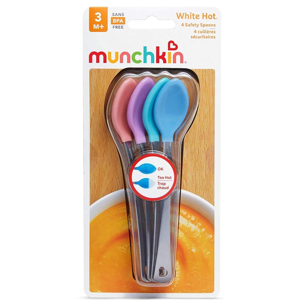 Munchkin Set Cuchara para Bebes White Hot 3m+ 4 Und