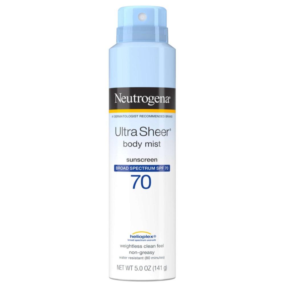 Neutrogena SPF 70 Protector Solar OXYBENZONE FREE Ultra Sheer Body Mist SPF 70 141g