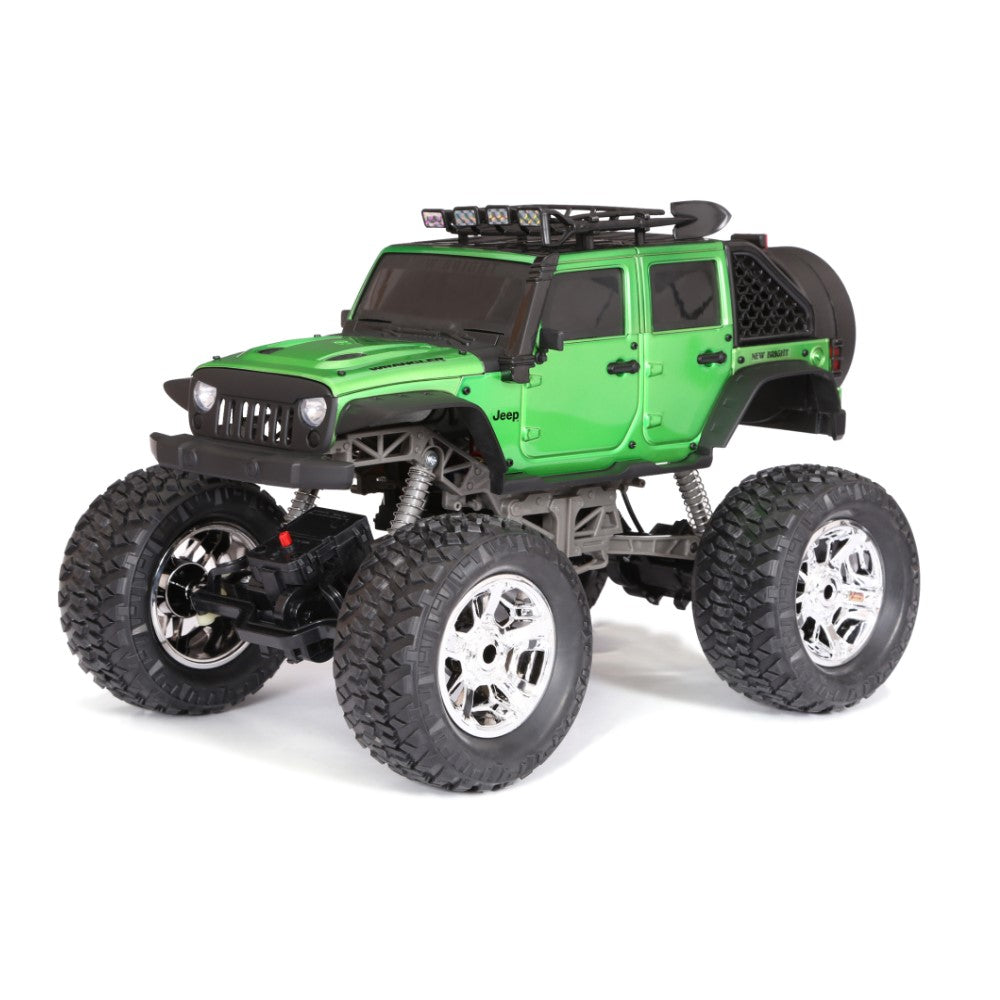 New Bright Jeep Wrangler Extra Large a Control Remoto 1:10 Escala Heavy Metal 6+