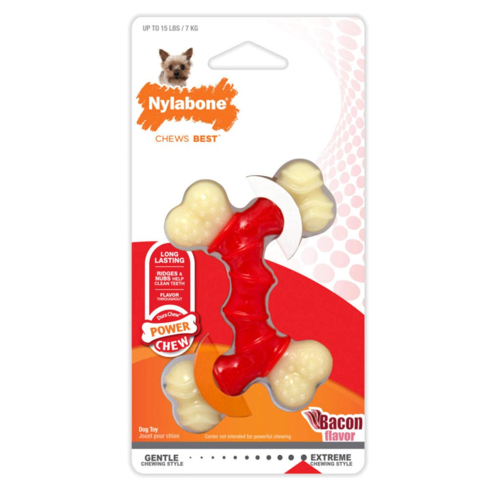 Juguete Para Perro Nylabone Chews Best Long Lasting Bacon Flavor Hasta 7kg