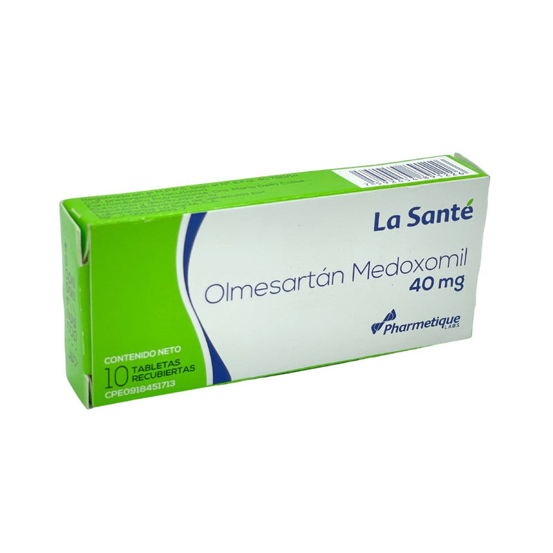 Olmesartan Medoxomil-pharmetique La Santé 40mg 10Tabletas Recubiertas