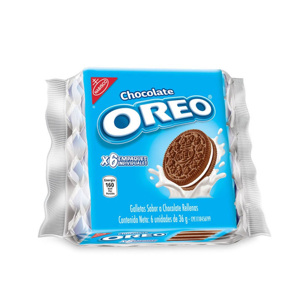 Galletas Oreo 6 Packs Chocolate Rellenas Empaque Individual