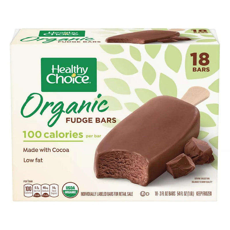 Helados Healthy Choice Organic 18 Fudge Bars Cocoa 1.6L