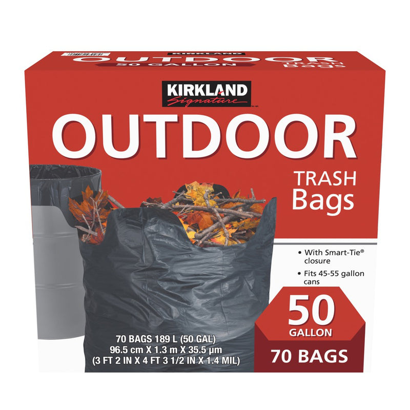 Bolsas Desechables Kirkland Outdoor Trash Bags 50 Gallon 70Bags