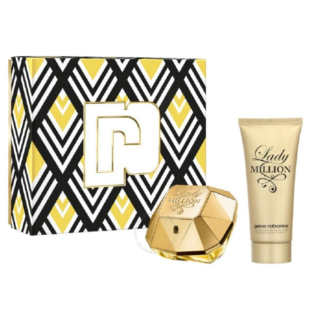 Paco Rabanne Lady Million Set For Woman 2und 80ml Eau de Parfum + 100ml Body Lotion