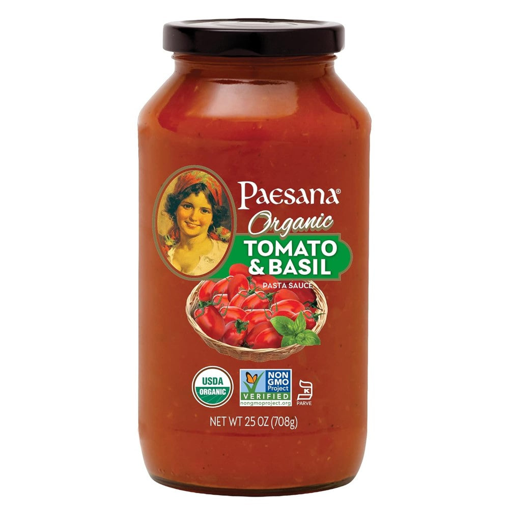 Salsa Paesana Organic Tomato Basil 708g