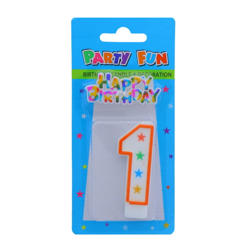 Velas Party Fun Happy Birthday Numero 1