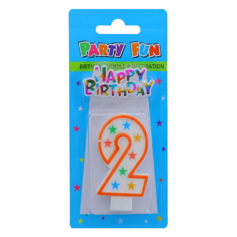 Velas Party Fun Happy Birthday Numero 2