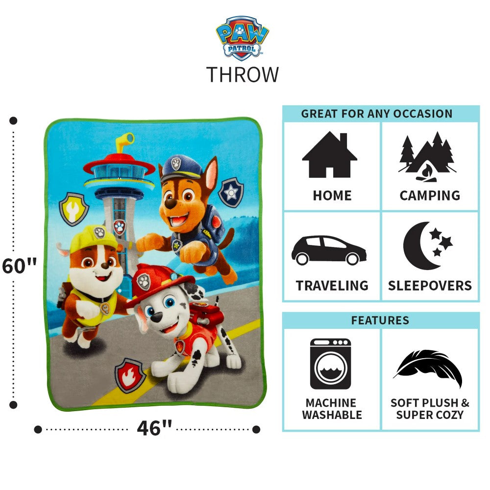 Cobija Paw Patrol Throw Tamaño Individual 117cm x 152cm