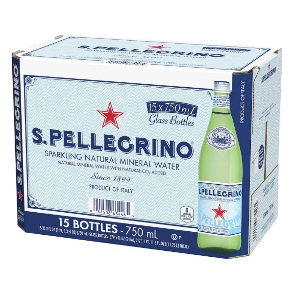 S. Pellegrino 15 Botellas Agua Sparkling 750 ml