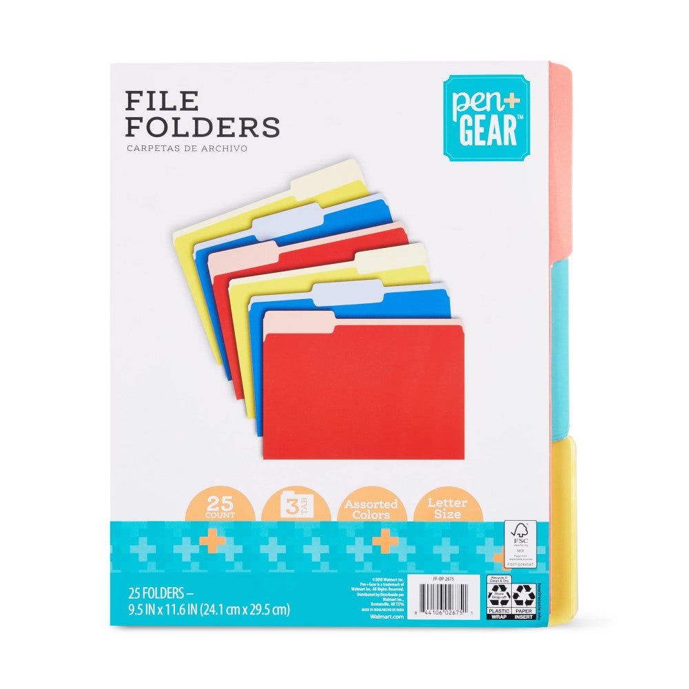 Carpetas Pen Gear File Folder 24.1cm 29.5cm 25und