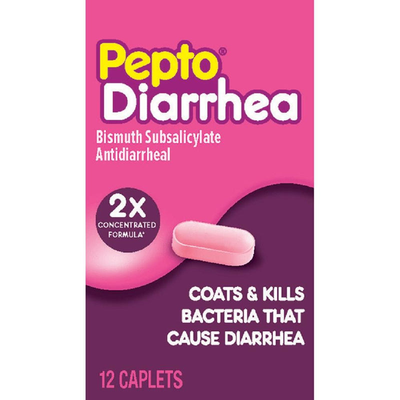 Pepto Diarrhea Coasts y Kills Bacteria That Cause Diarrhea 12caplets