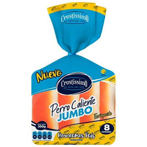 Crustissimo Pan Para Perro Caliente Jumbo 8 Und