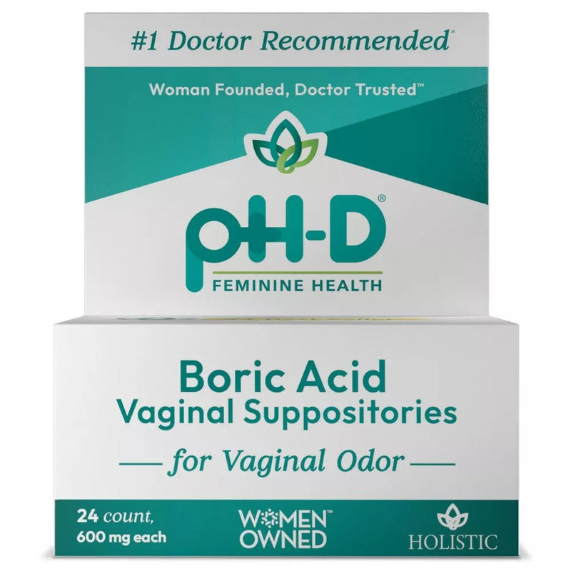 Acido Borico PH-D Femenine Health Vaginal Suppositories 24und