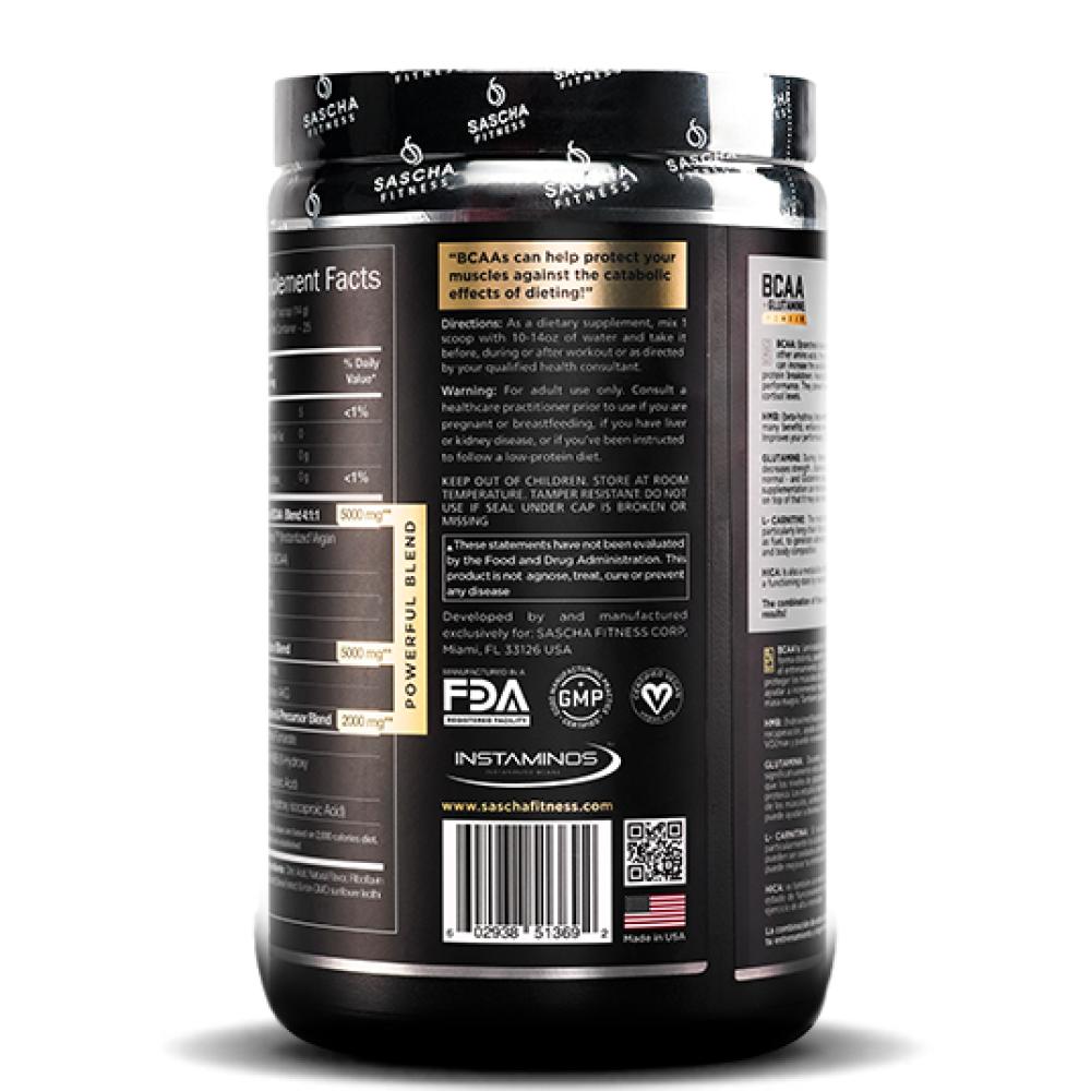 Suplemento Dietetico BCAA con Glutamina by Sascha Fitness Piña Colada 350g - Madison Center