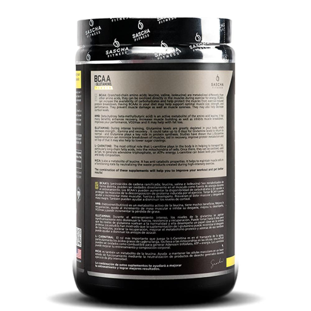 Suplemento Dietetico BCAA con Glutamina by Sascha Fitness Pineapple 350g - Madison Center